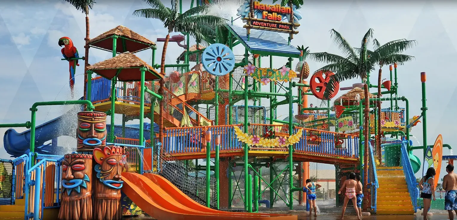 Children's play area at Hawaiian Falls Waterpark Pflugerville.